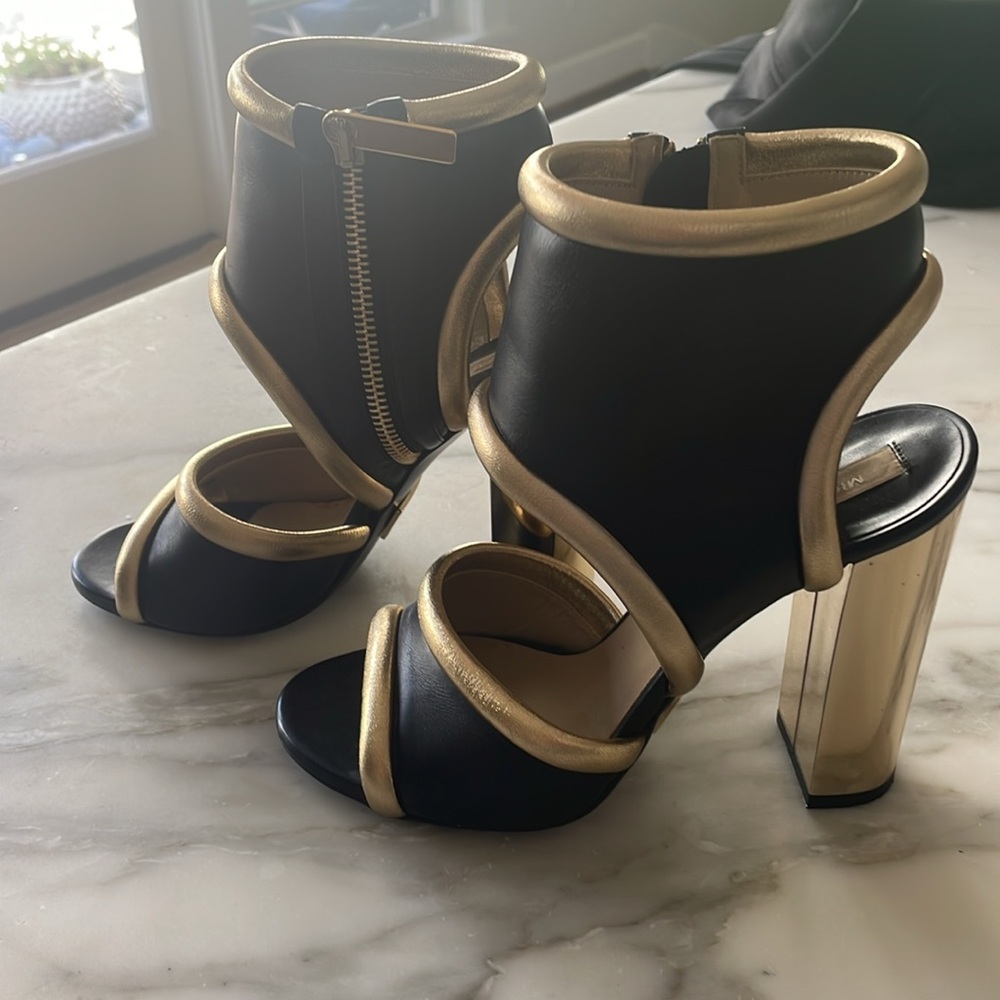 Michael Kors Collection Black and Gold Heels